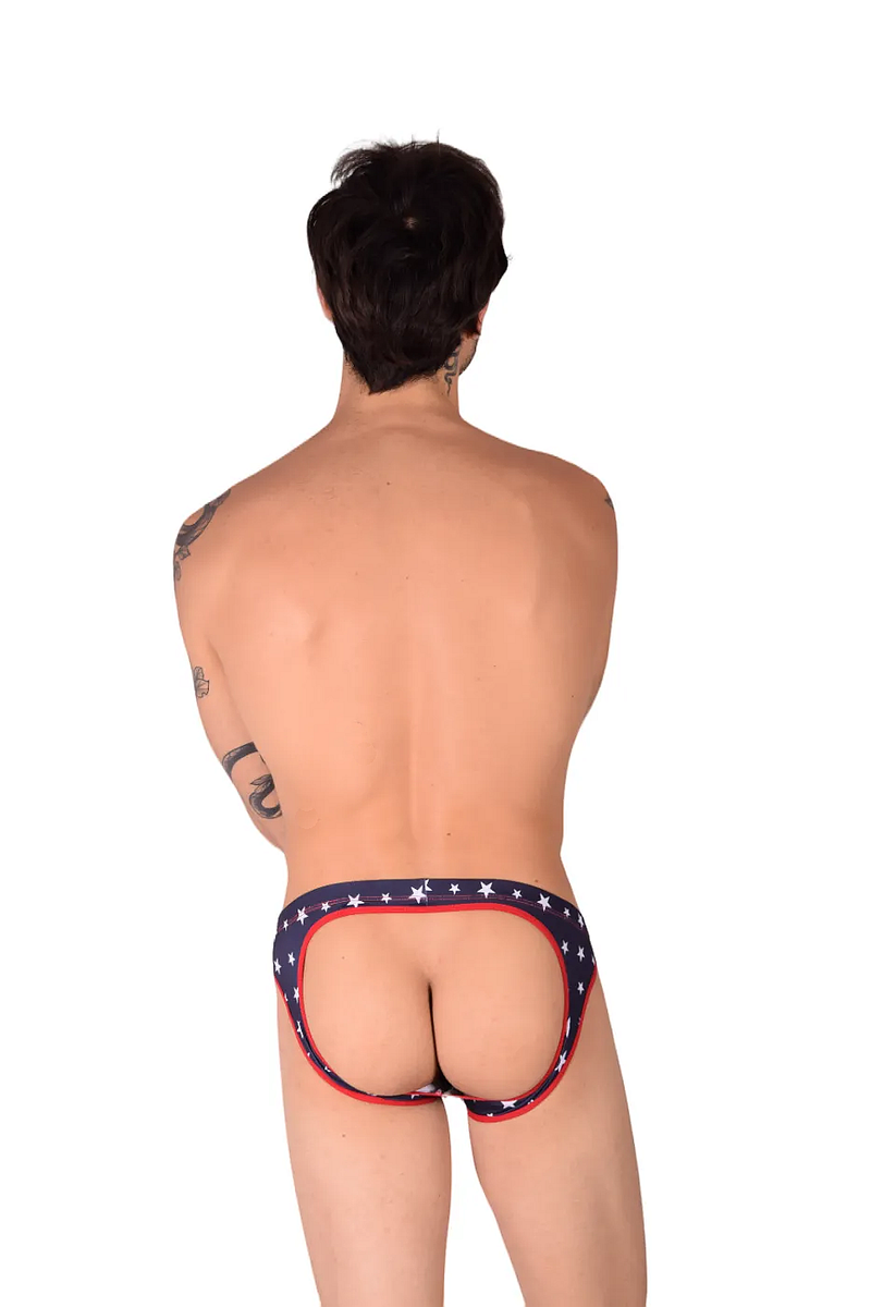 PIKANTE Star Jock Style Ultra Bas Jock Couverture Minimale Bleu Foncé 0827 3