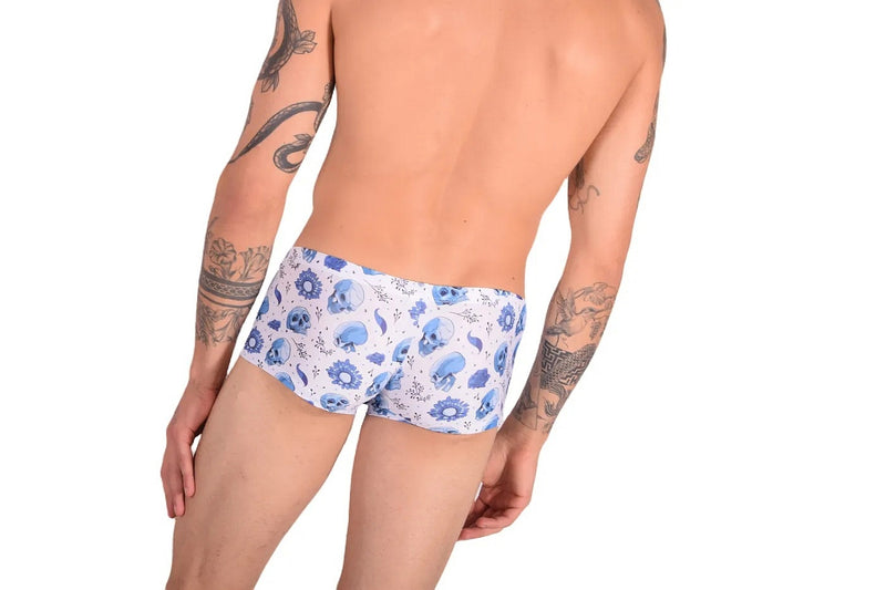 SMU Skulls Mini Boxer Brief Sporty Cut White P01005 H42