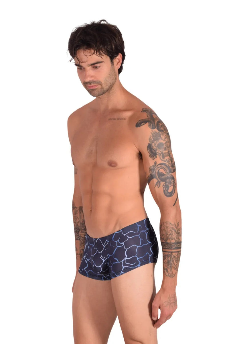 SMU Artistic Mini Boxer Brief Sports Cut Mixed Blues P01005 H50