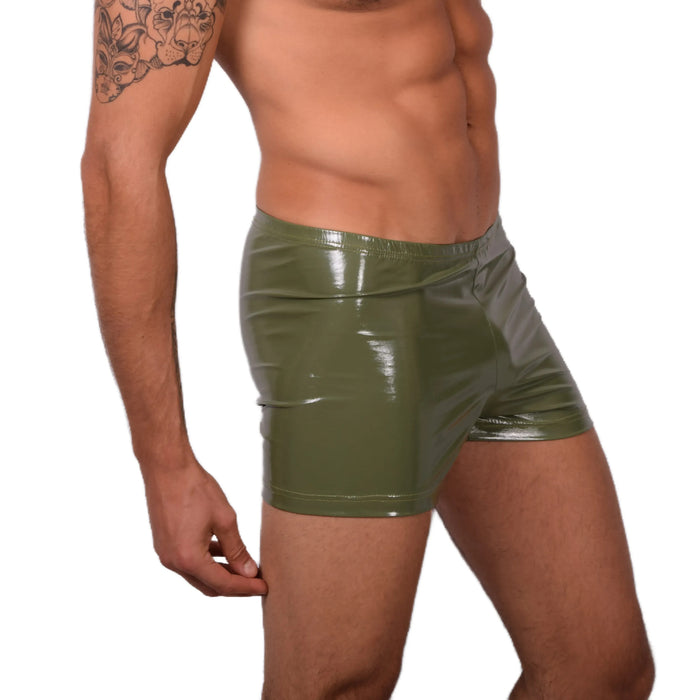 Small SMU Boxer Short Walk Around Vinyl Khaki Shorts 33491 MX13