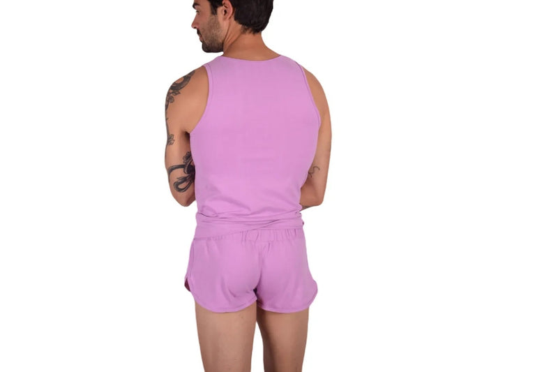 SUKREW Shorts Loose-Fit Runner Short With Contoured Pouch in Pale Magenta 4