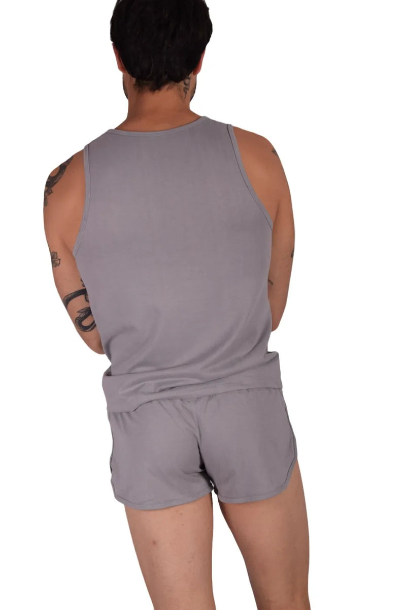SUKREW Shorts Loose-Fit Runner Short With Contoured Pouch in Studio Grey 4