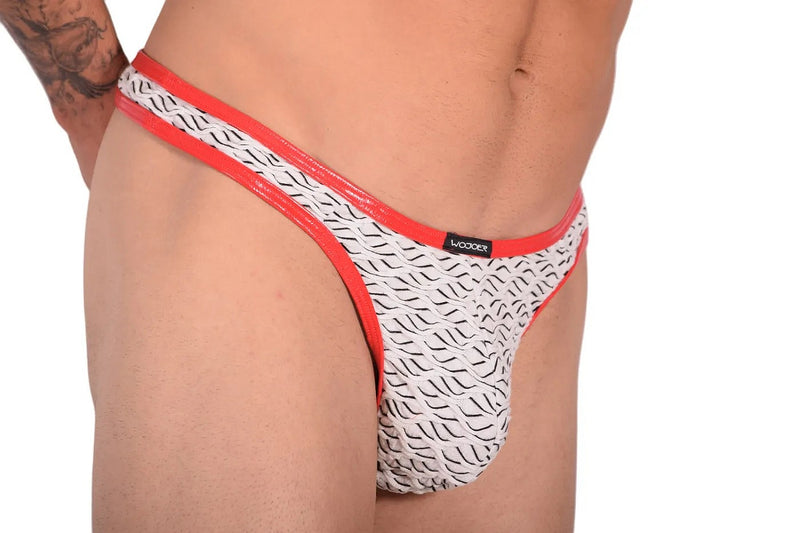 String XL WOJOER WHITE WAVES PUSH THONG STRING 342B55 6