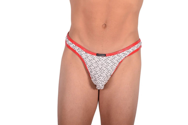 String XL WOJOER WHITE WAVES PUSH THONG STRING 342B55 6