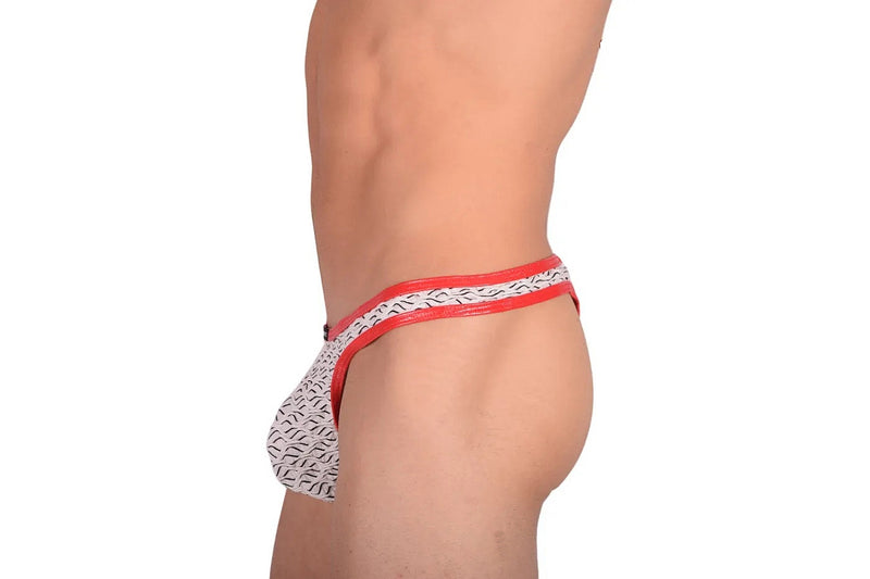 String XL WOJOER WHITE WAVES PUSH THONG STRING 342B55 6