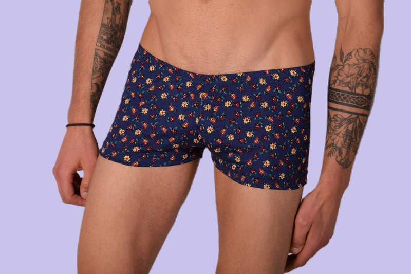 XS/S SMU Sous-vêtements hipster pour hommes Imprimé floral 43115 MX12
