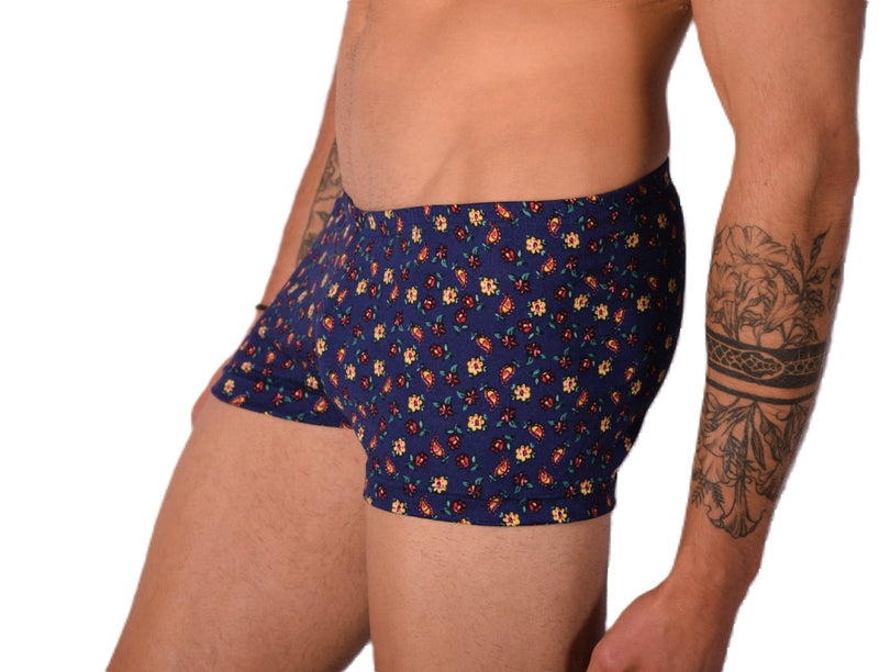 XS/S SMU Sous-vêtements hipster pour hommes Imprimé floral 43115 MX12