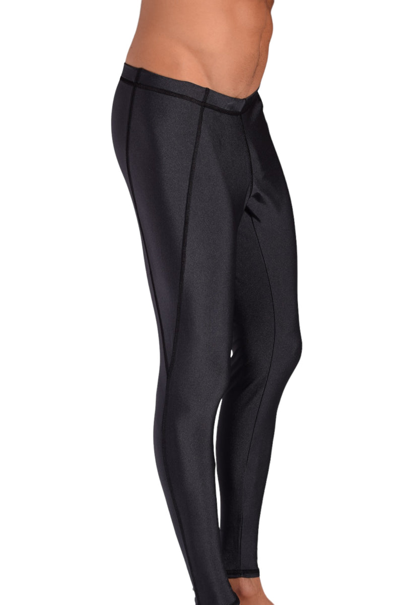 SMU Mens Shiny Charcoal Legging Tight Fit S/M 12560 MX8