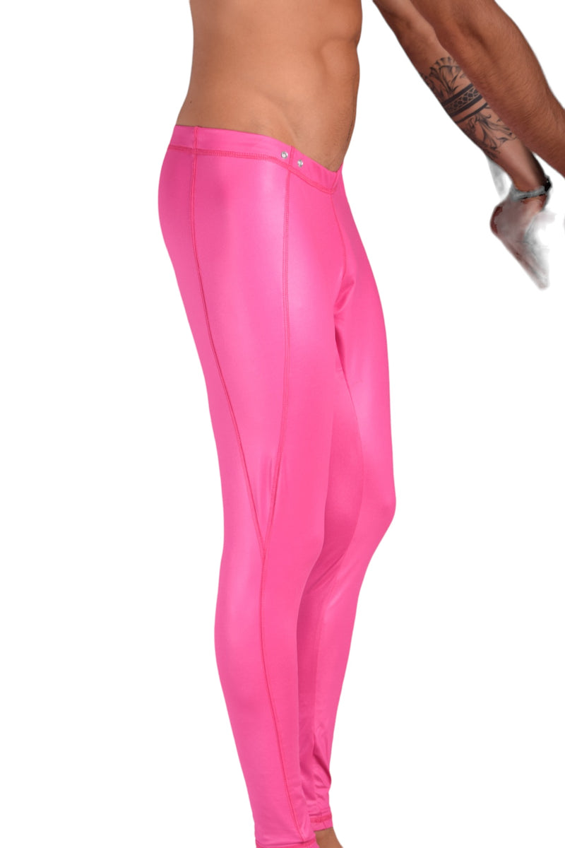 SMU Mens Shiny Pinky Legging Tight Fit S/M 12559 MX8