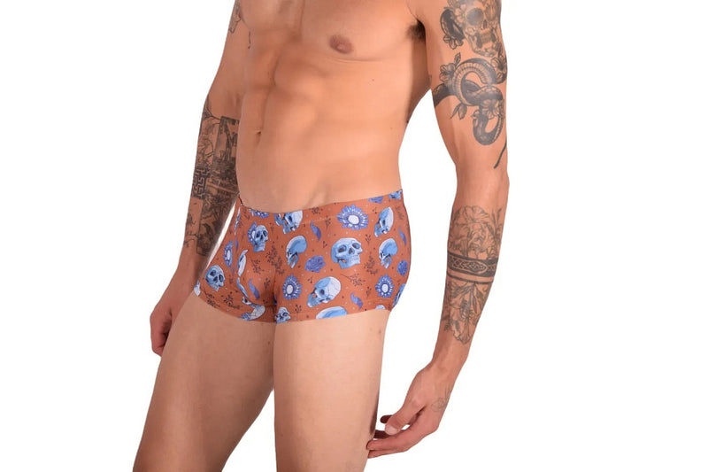 SMU Mini Hipster Skulls Soft Fabric Copper P01005 H44