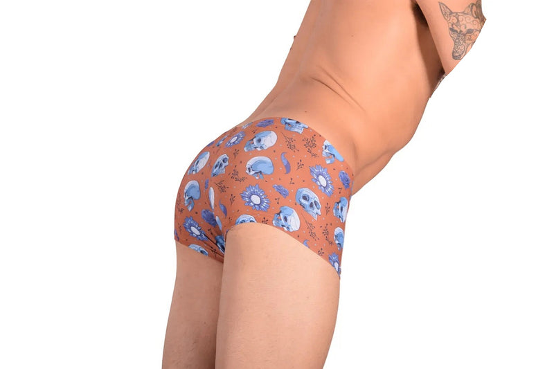 SMU Mini Hipster Skulls Soft Fabric Copper P01005 H44