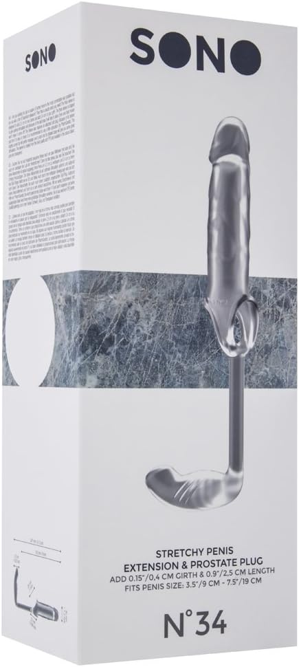 SONO No. 34 Extension & Prostate Plug Clear Translucent