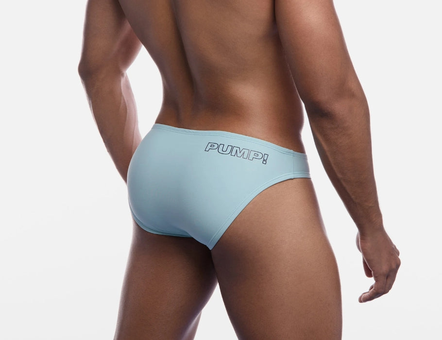 PUMP! Swim Briefs Water Cheeky Soft Nylon Swimwear UPF 50+ Teal 13010 P12