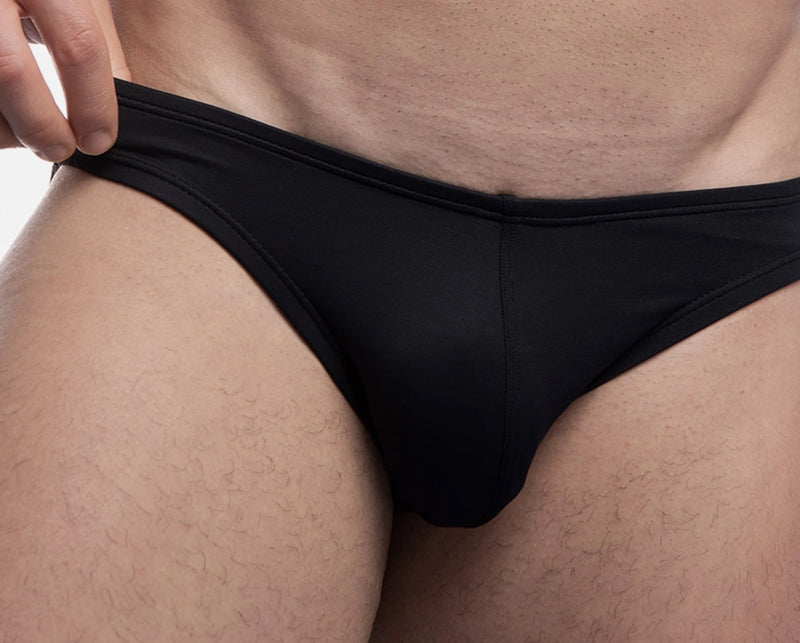 PUMP! Slip de bain Water Cheeky doux en nylon Maillot de bain UPF 50+ Noir 13011 12