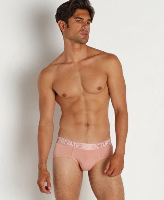 Private Structure Bamboo Sports Brief Platinum Low Rise Peach Beige 3748 41
