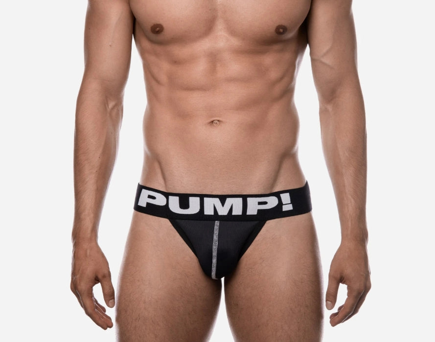 PUMP! Jockstrap Black Classic Ribbed Cotton Jock 15001 24