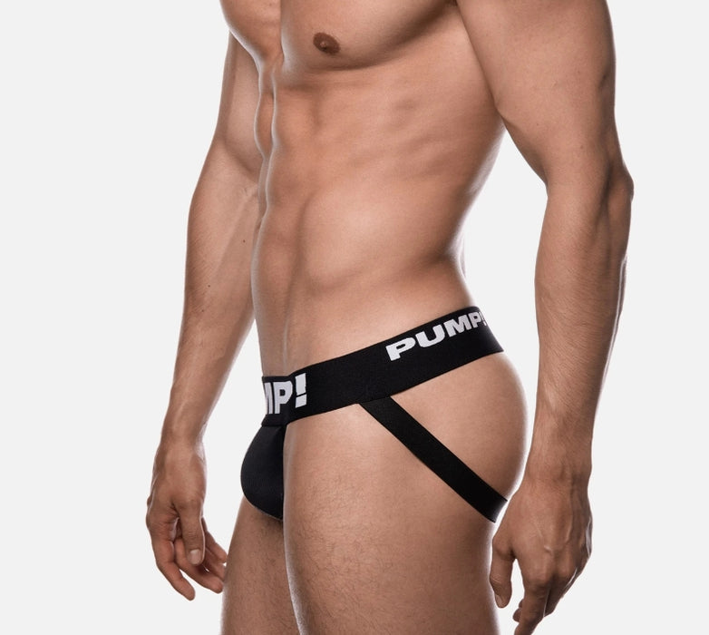 PUMP! Jockstrap Black Classic Ribbed Cotton Jock 15001 24