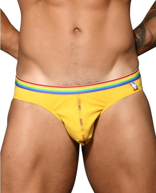 Medium ANDREW CHRISTIAN Boy Pride Rainbow Yellow Brief  Fun 8