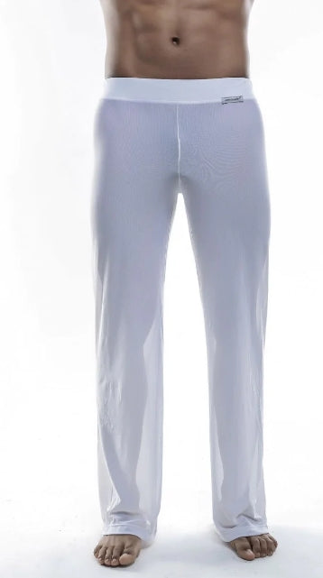 Joe Snyder Pantalon de survêtement sexy Sheer Lounge Pants White Mesh JS30 3 