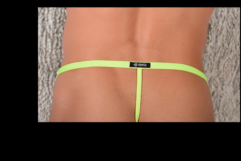 SMU Teeser Fine Lace hommes Transparent G-String Lime 20014 20