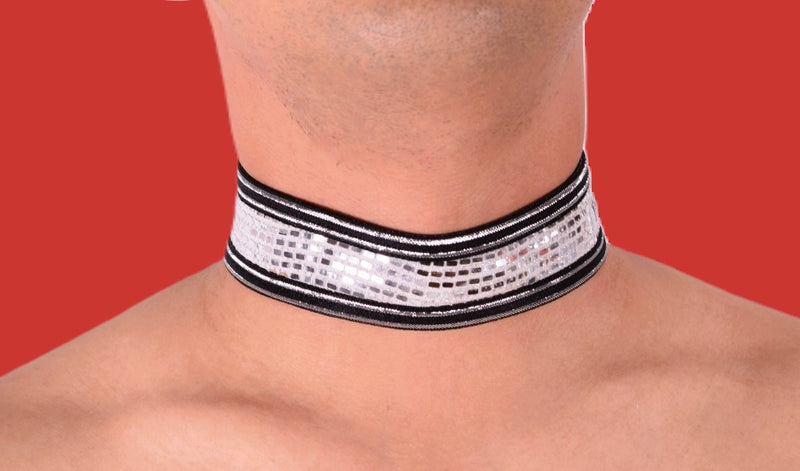 TOF PARIS Collier Mode Pailleté Argent Collier à Sequins Argent