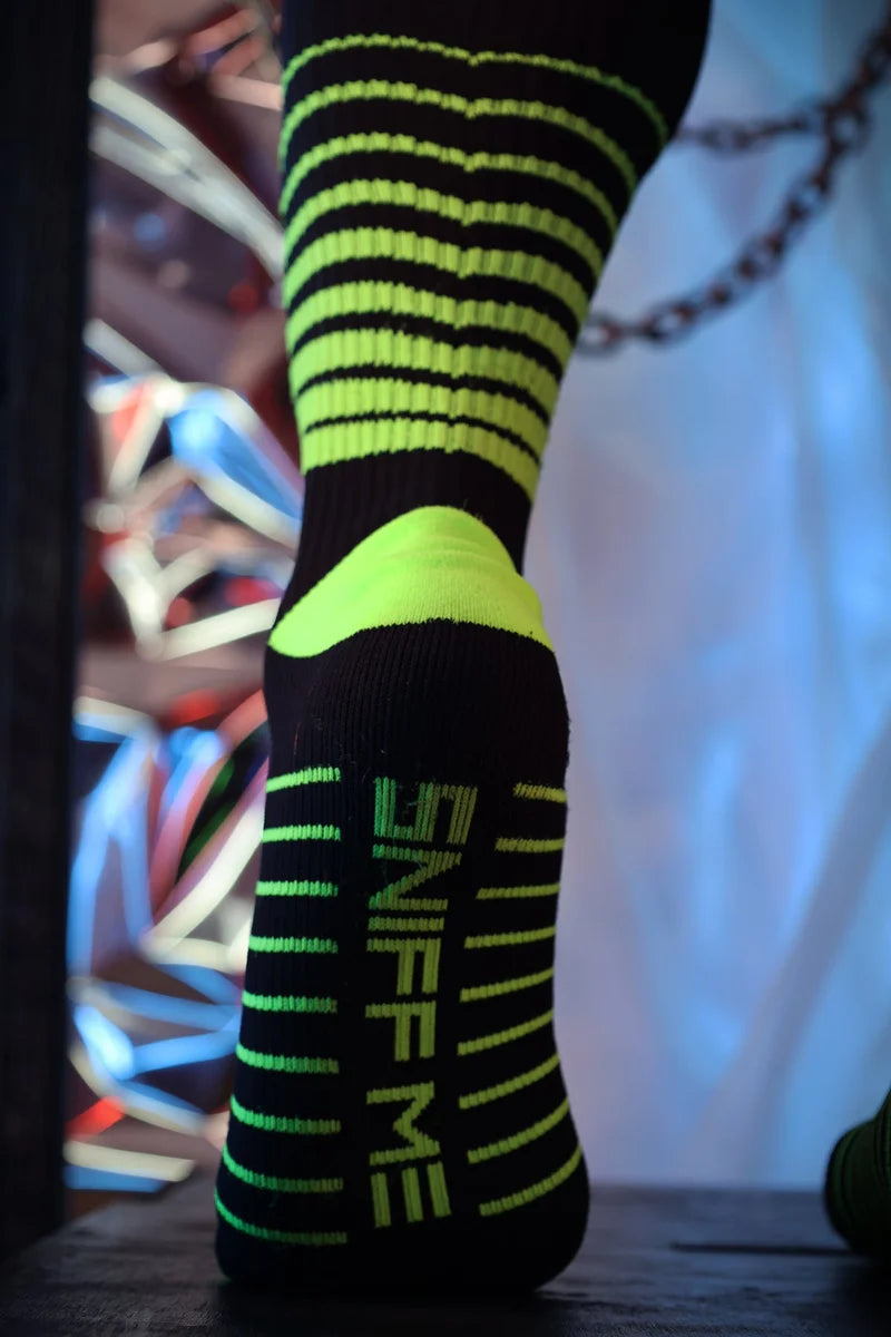 BREEDWELL After Dark Long Socks One Size in Neon Green 6