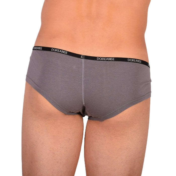 Boxer DOREANSE Hipster Mini Trunk Micro - Modal Grey 1781 7 - SexyMenUnderwear.com