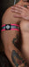 BREEDWELL Armbands Reflector Iridescent Foil Stripe Knit Neon Pink 35 - SexyMenUnderwear.com