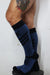 BREEDWELL Cockpit Long Socks With Soft Yarn Fabric Knee - Sock Navy - SexyMenUnderwear.com