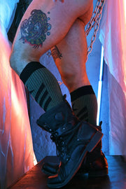 BREEDWELL Cockpit Sock With Soft Yarn Fabric Long Socks in Army Green 535