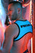 BREEDWELL Crop - Top Futura Tank Harness 3D Logo Stretch Jersey Aqua Blue 51 - SexyMenUnderwear.com