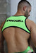 BREEDWELL Crop - Top Futura Tank Harness 3D Logo Stretch Jersey in Neon Green - SexyMenUnderwear.com