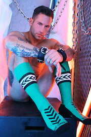 BREEDWELL Daddy's Favorite Long Socks O/S in Green 531