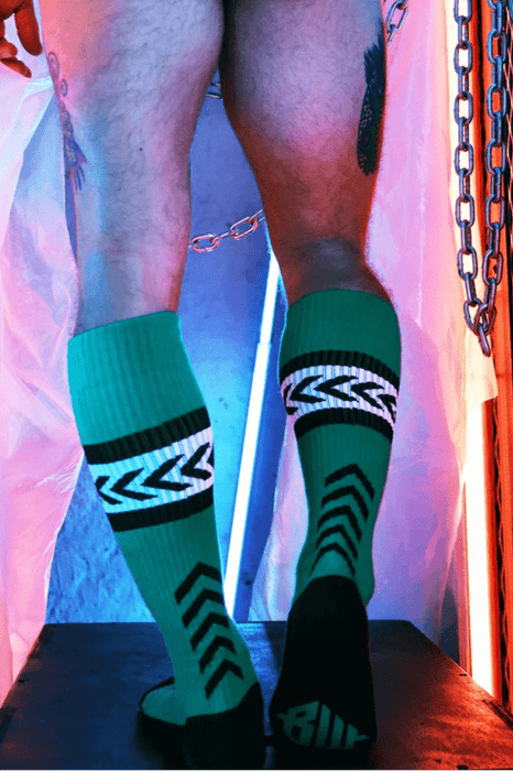 BREEDWELL Daddy's Favorite Long Socks O/S in Green 53 - SexyMenUnderwear.com