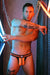 BREEDWELL Daycrawler Jockstrap Mesh Sheer Sides Pouch Jock Orange Neon 40 - SexyMenUnderwear.com