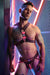 BREEDWELL Dic*matized Harness Geometric Pattern in Neon Pink 47 - SexyMenUnderwear.com