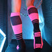 BREEDWELL Hypnotix Socks Knee - High Nylon Long Socks Neon Pink5