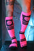 BREEDWELL Hypnotix Socks Knee - High Nylon Long Socks Neon Pink3