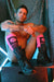 BREEDWELL Hypnotix Socks Knee - High Nylon Long Socks Neon Pink4