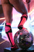 BREEDWELL Infinity Socks Ultra Luxurious Knee - High Sock Logo Stripes Neon Pink - SexyMenUnderwear.com