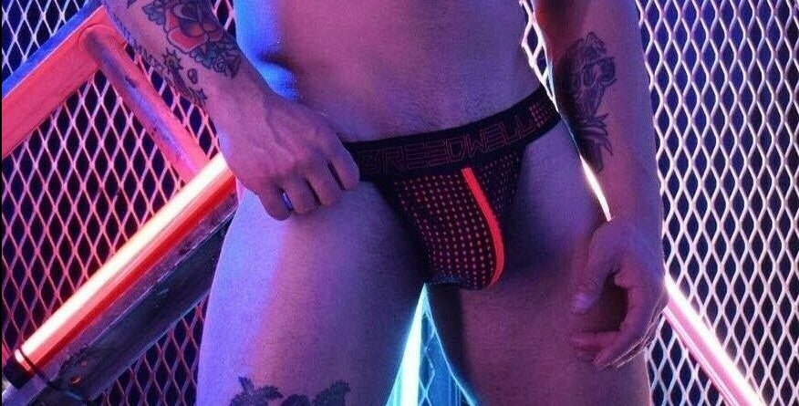 BREEDWELL Jock Manhole Collection Laser Cut Pouch Sexy Jockstrap RED 18 - SexyMenUnderwear.com