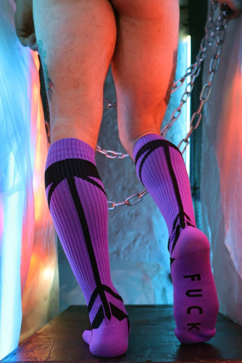 BREEDWELL Knee Socks Purpleicious Hybred Purple Long Sock 273