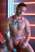 BREEDWELL Locker - Room Harness Tension Sliders Stainless Steel Hardware Grey - SexyMenUnderwear.com