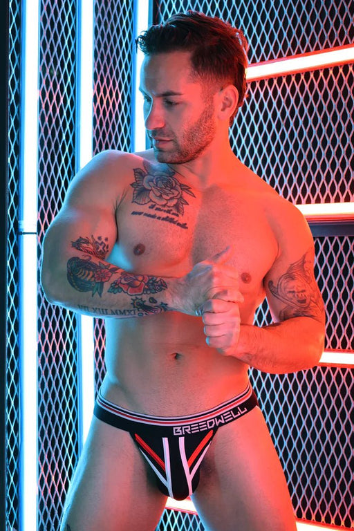 BREEDWELL Locker - Room Jockstrap Molded Metal Buckles in Black1