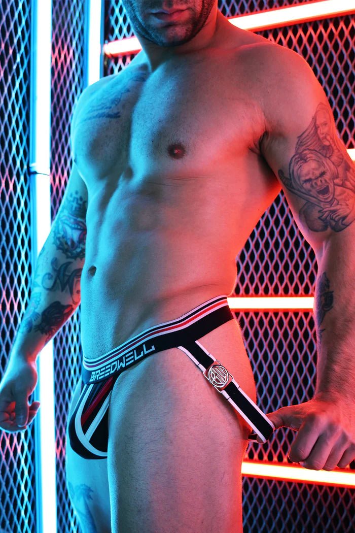 BREEDWELL Locker - Room Jockstrap Molded Metal Buckles in Black5