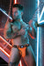 BREEDWELL Neo Camo 3 - Way Harness Removable Back & Claw Clips Neon Orange - SexyMenUnderwear.com