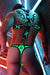 BREEDWELL Neo Camo 3 - Way Harness Removable Back & Lobster Claw Clip Neon Green - SexyMenUnderwear.com