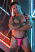 BREEDWELL Neo Camo 3 - Way Harness Removable Back & Lobster Claw Clip Neon Pink - SexyMenUnderwear.com