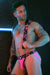 BREEDWELL Neo Camo 3 - Way Harness Removable Back & Lobster Claw Clip Neon Pink - SexyMenUnderwear.com