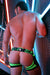 BREEDWELL Neo - Camo Boxer Chock Chaps Combo Jock Green Neon 15 - SexyMenUnderwear.com